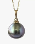 11 - 12mm Fat Drop Tahitian Pearl Pendant - Marina Korneev