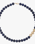 11-12mm Golden South Sea Pearl and Lapis Lazuli Necklace - Marina Korneev Fine Pearls