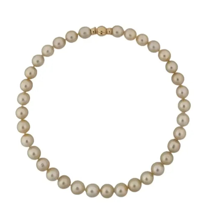 11-12mm Golden South Sea Pearl Necklace - Marina Korneev Fine Pearls