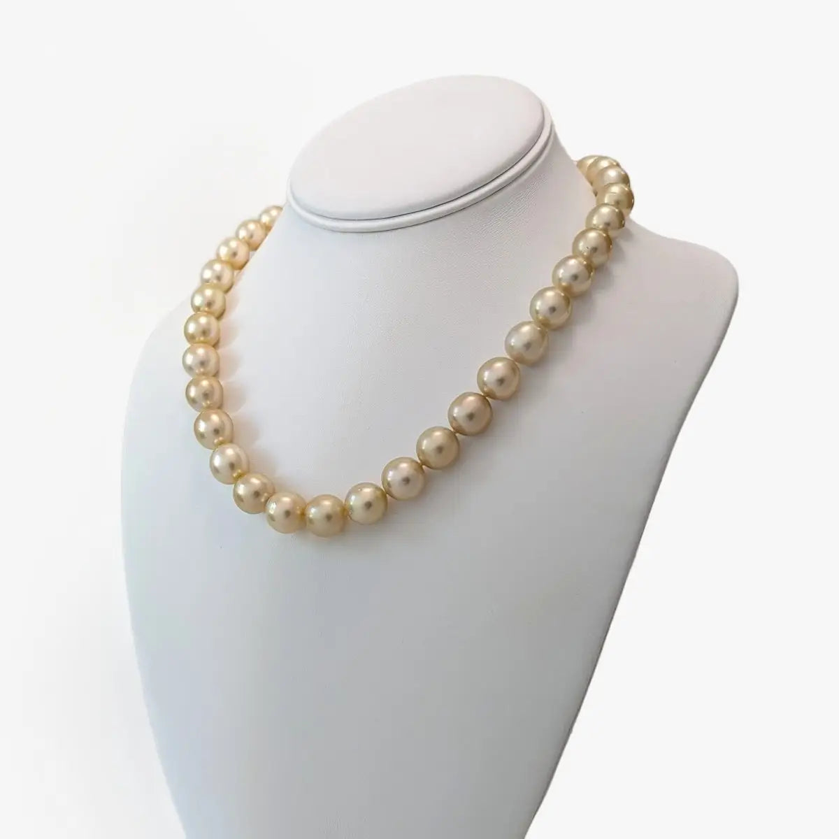 18 Inch Natural 11-12mm South Sea Golden Pearl Necklace – 14K Yellow Gold