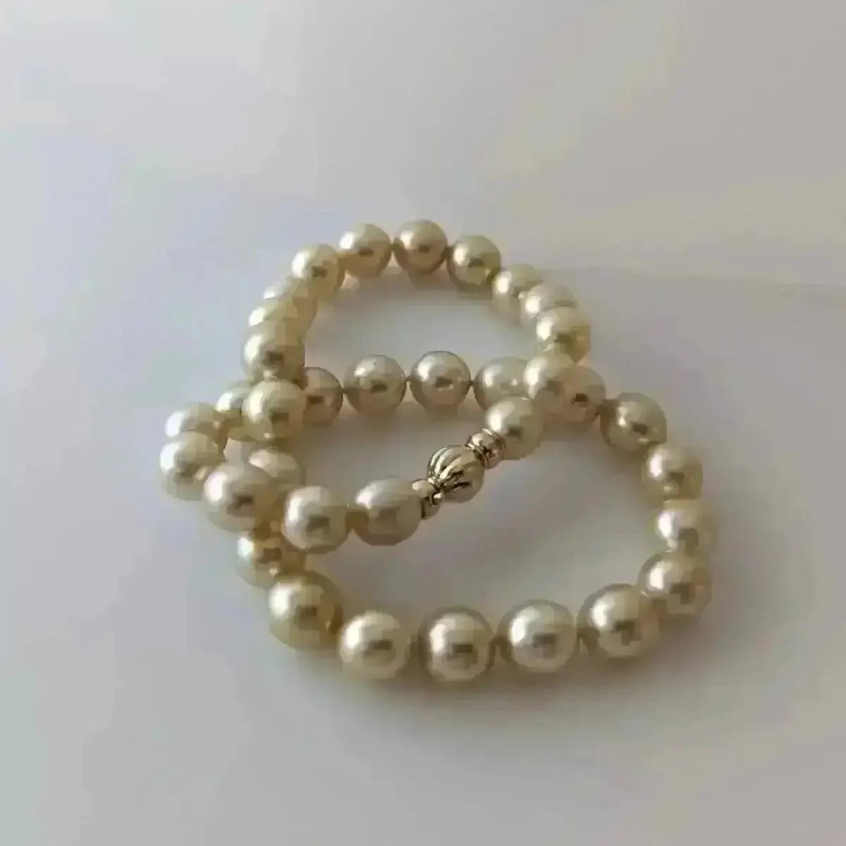 11 - 12mm Golden South Sea Pearl Necklace - Marina Korneev