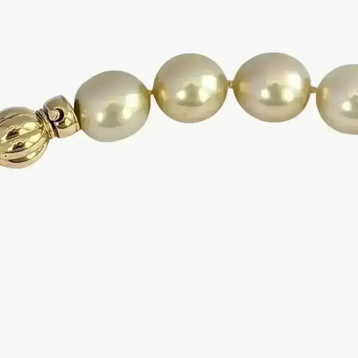 11 - 12mm Golden South Sea Pearl Necklace - Marina Korneev