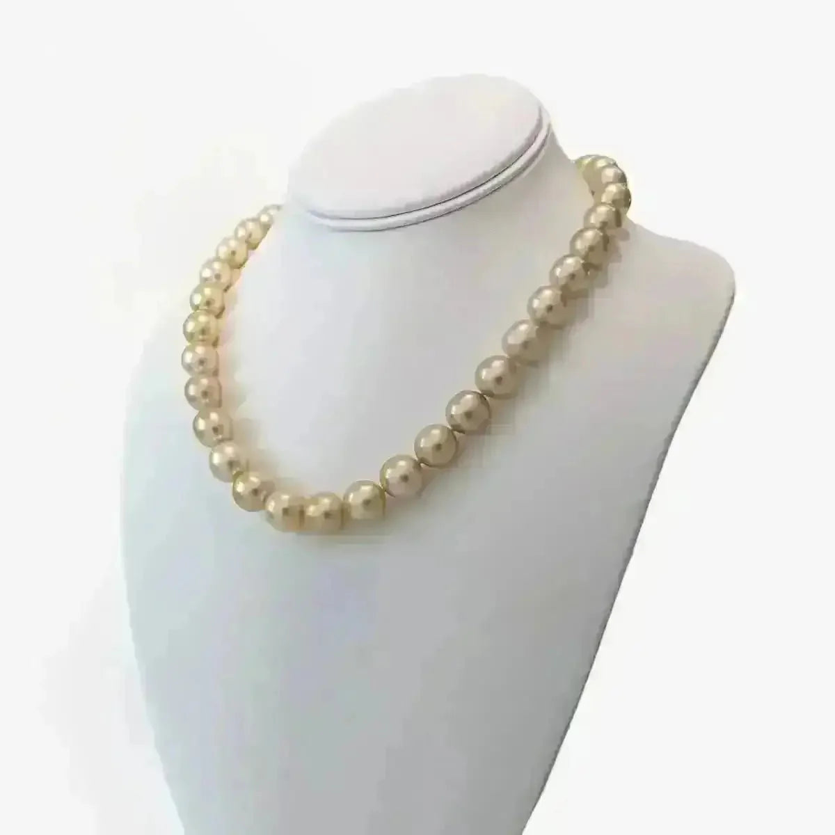 11 - 12mm Golden South Sea Pearl Necklace - Marina Korneev