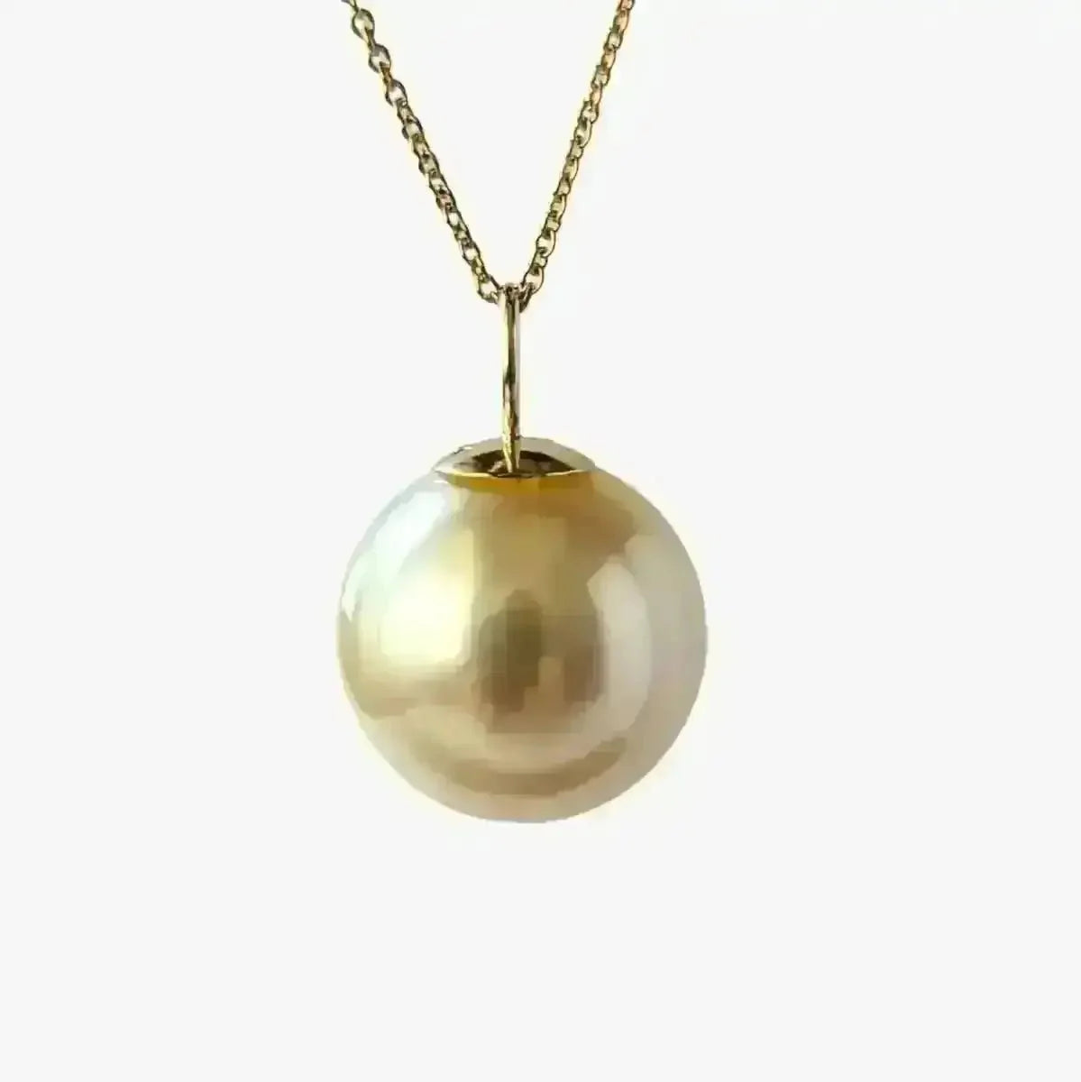 11 - 12mm Golden South Sea Pearl Pendant - Marina Korneev