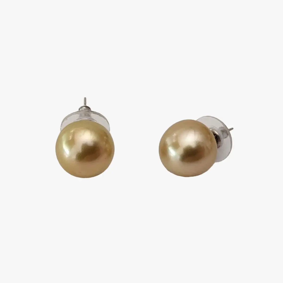 11-12mm Golden South Sea Pearl Stud Earrings - Marina Korneev Fine Pearls