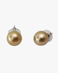 11-12mm Golden South Sea Pearl Stud Earrings - Marina Korneev Fine Pearls