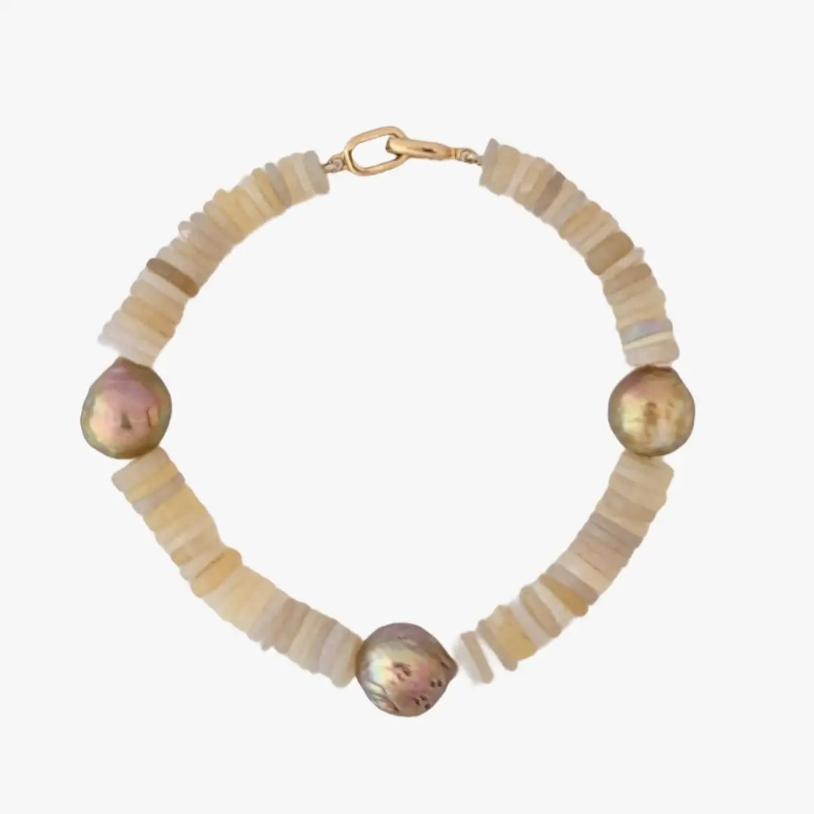 11.0-11.5mm Japan Kasumi Pearl and Australian Opal Bracelet - Marina Korneev Fine Pearls