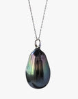 11-12mm Long Tahitian Pearl Pendant - Marina Korneev FP