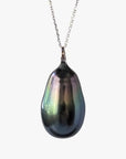 11-12mm Long Tahitian Pearl Pendant - Marina Korneev FP