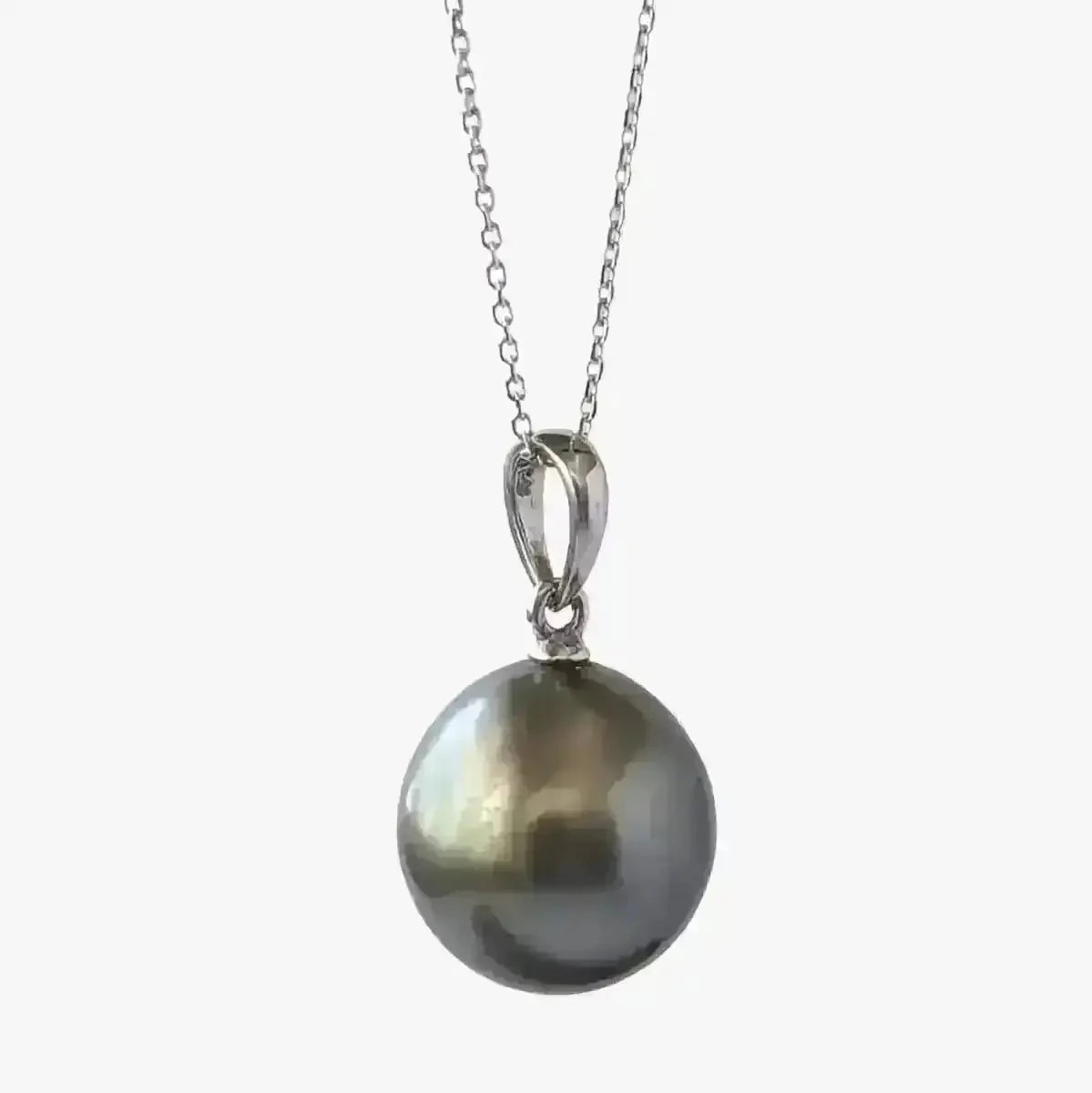 11 - 12mm Semi Round Tahitian Pearl Pendant - Marina Korneev