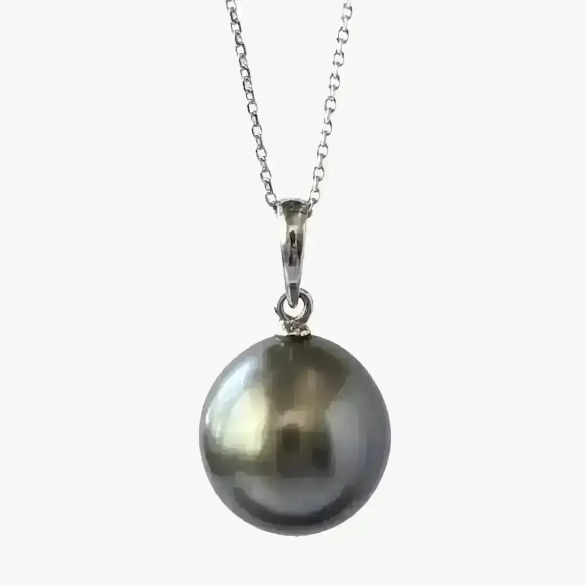 11 - 12mm Semi Round Tahitian Pearl Pendant - Marina Korneev