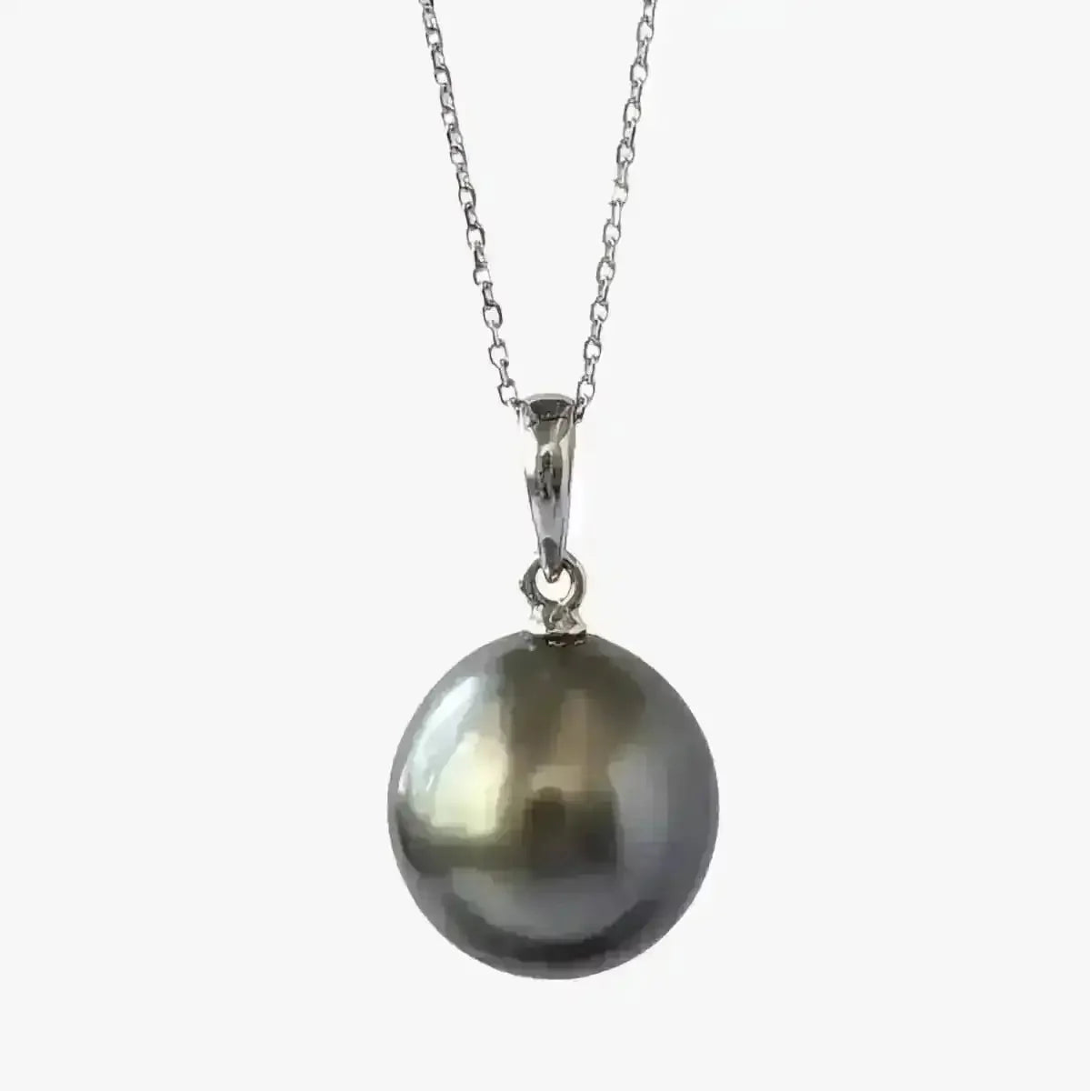 11 - 12mm Semi Round Tahitian Pearl Pendant - Marina Korneev
