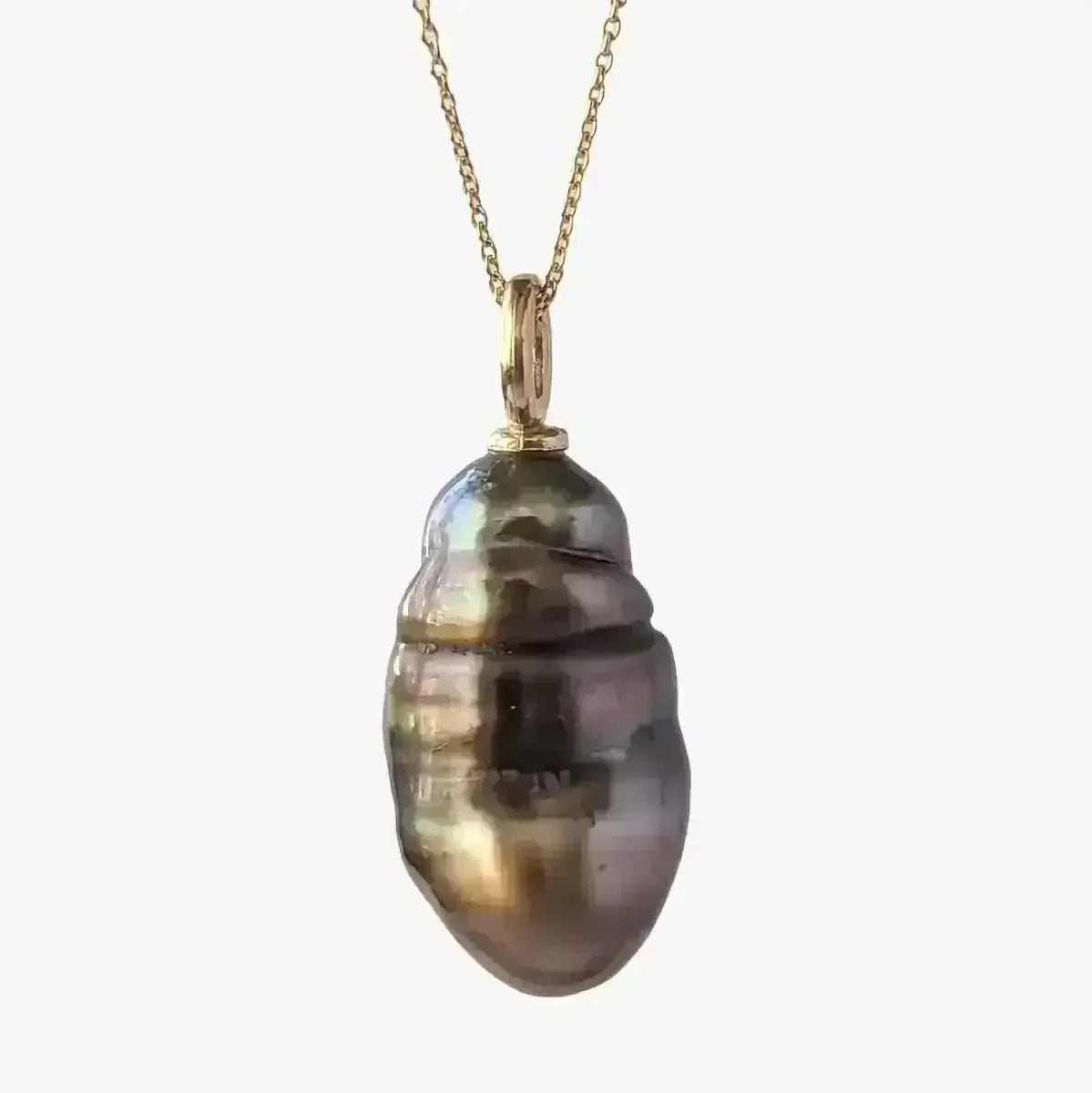 11 - 12mm Tahitian Keshi Pearl Pendant - Marina Korneev