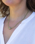 11-12mm Tahitian Pearl and Peridot Beads Necklace - Marina Korneev Fine Pearls