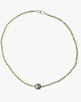 11-12mm Tahitian Pearl and Peridot Beads Necklace - Marina Korneev Fine Pearls