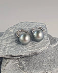 11-12mm Tahitian Pearl Diamonds Drop Earrings - Marina Korneev Fine Pearls