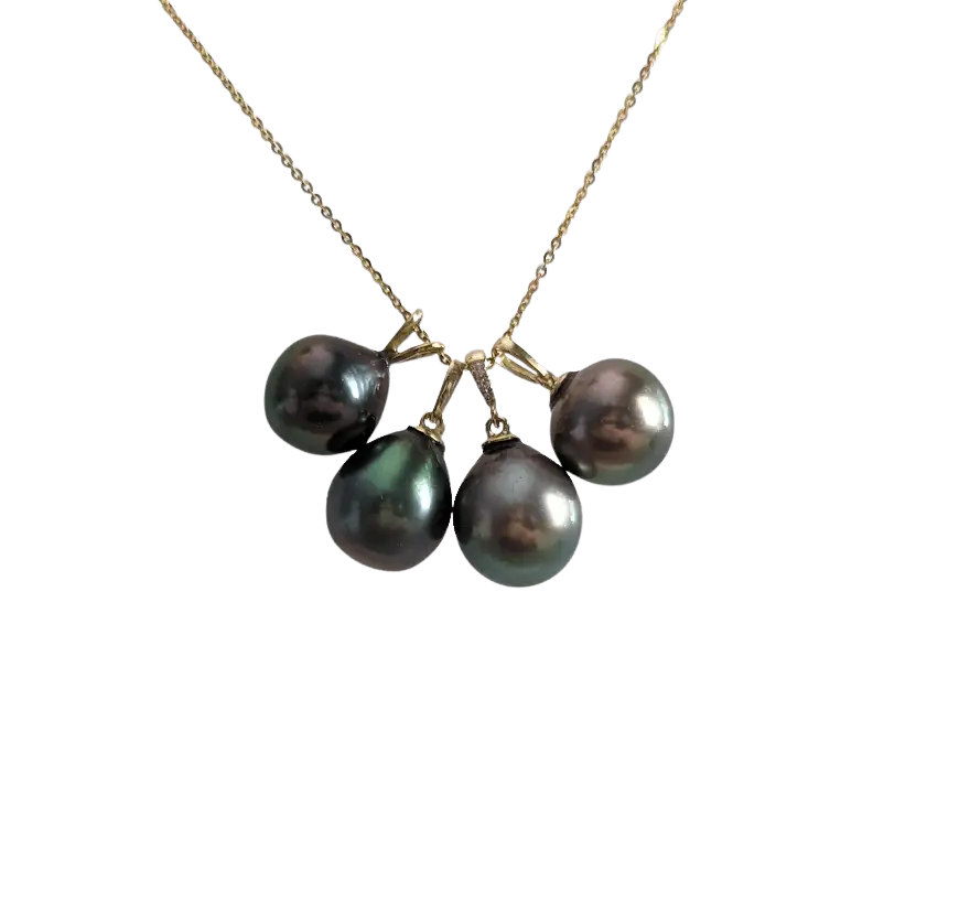 11-12mm Tahitian Pearl Pendant - Marina Korneev Fine Pearls