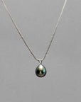 11-12mm Tahitian Pearl Pendant with 14K WG Bail - Marina Pearls