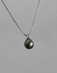 11-12mm Tahitian Pearl Pendant with 14K WG Bail - Marina Pearls