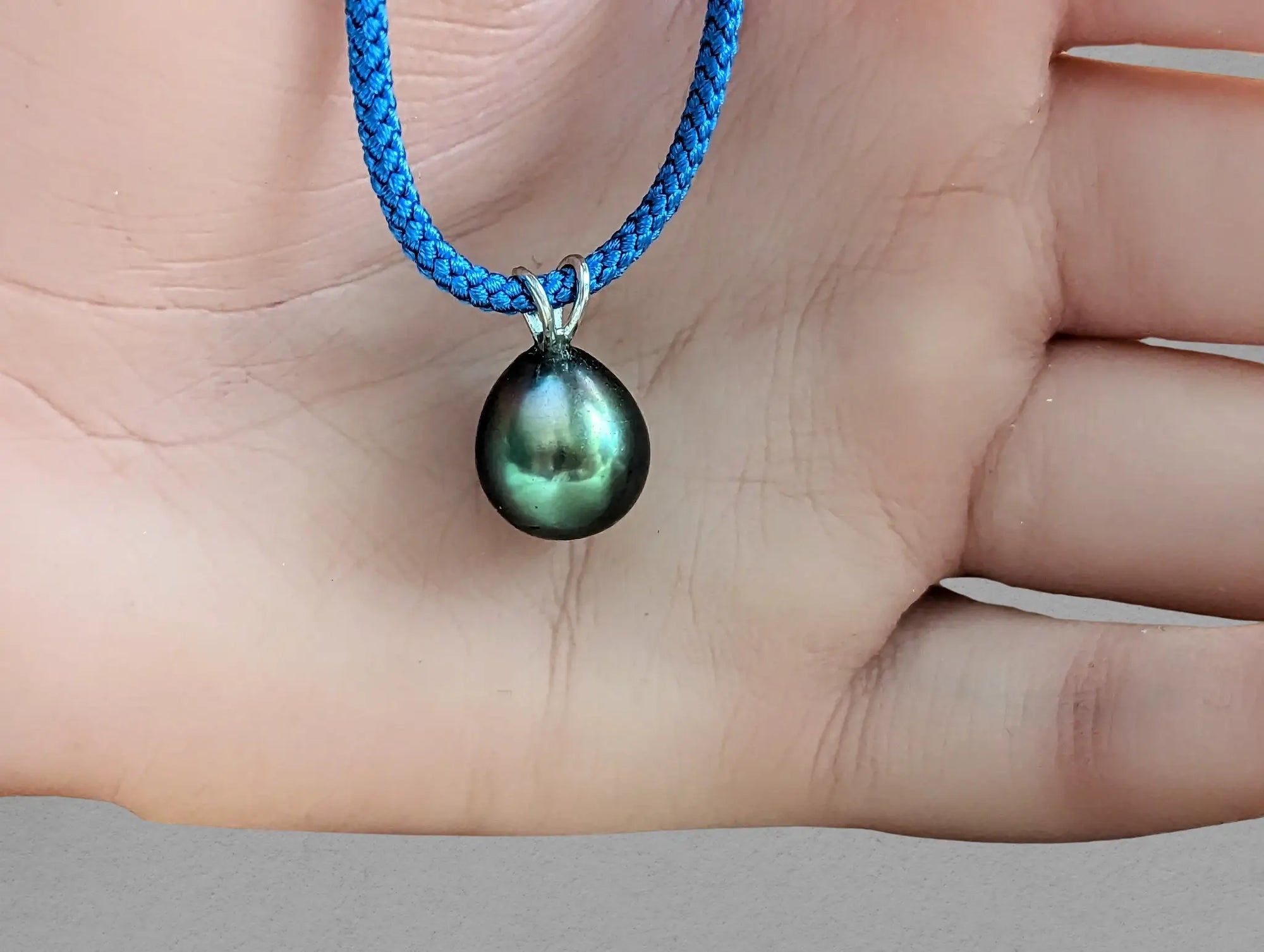 11-12mm Tahitian Pearl Pendant with 14K WG Bail - Marina Pearls