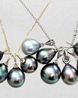 11-12mm Tahitian Pearl Pendant with 14K WG Bail - Marina Pearls