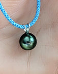 11-12mm Tahitian Pearl Pendant with 14K WG Bail - Marina Pearls