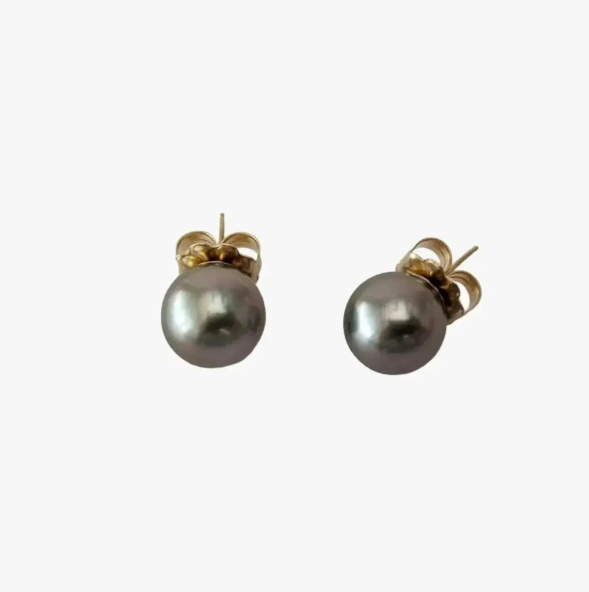 11 - 12mm Tahitian Pearl Stud Earrings - Marina Korneev