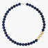 11-12mm Golden South Sea Pearl and Lapis Lazuli Necklace, frontal view