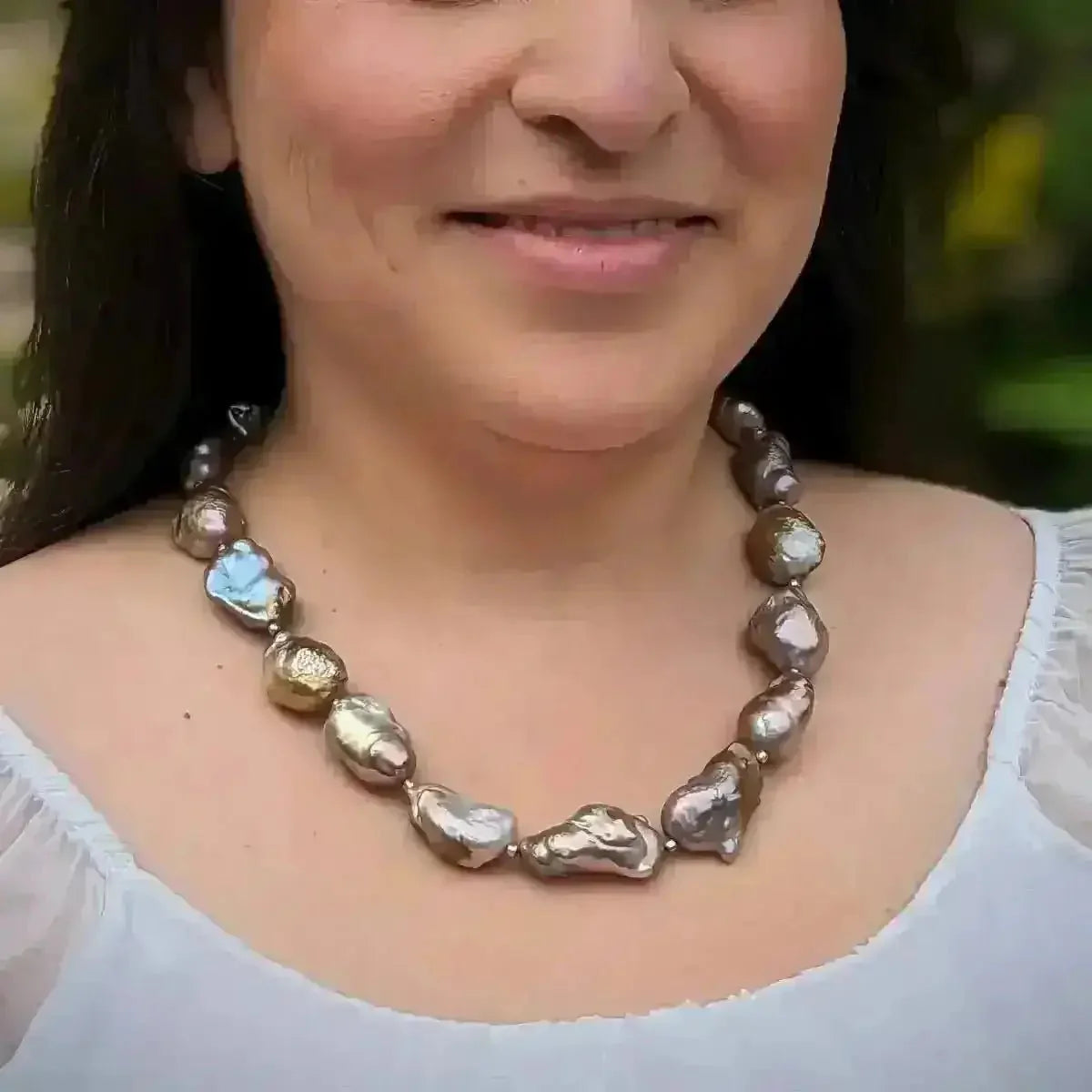 11 - 13mm Chinese Freshwater Soufflé pearl necklace - Marina Korneev