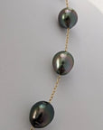 11-13mm Drops Tahitian Pearl Station Necklace - Marina Korneev Fine Pearls