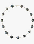 11 - 13mm Drops Tahitian Pearl Station Necklace - Marina Korneev