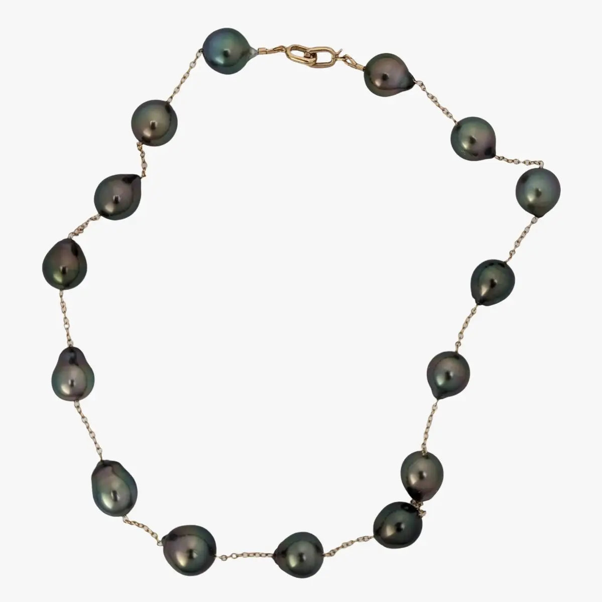 11-13mm Drops Tahitian Pearl Station Necklace - Marina Korneev Fine Pearls