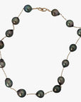 11-13mm Drops Tahitian Pearl Station Necklace - Marina Korneev Fine Pearls