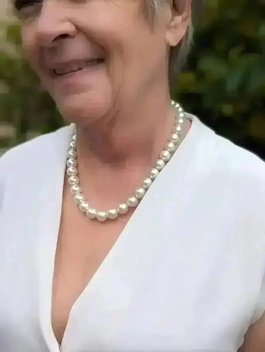 11 - 13mm White South Sea Pearl Necklace - Marina Korneev