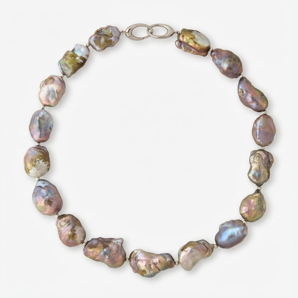 11 - 13mm Chinese Freshwater Soufflé pearl necklace Elegant Necklaces by Marina Korneev