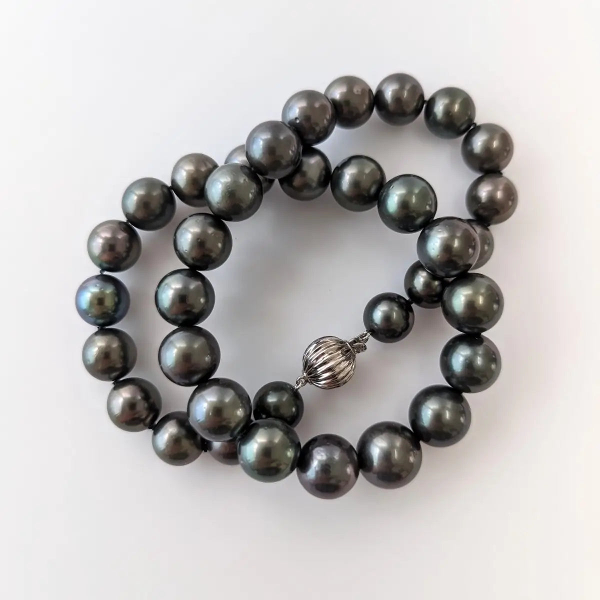 11-15mm Dark Aubergine Tahitian Pearl Necklace - Marina Korneev Fine Pearls