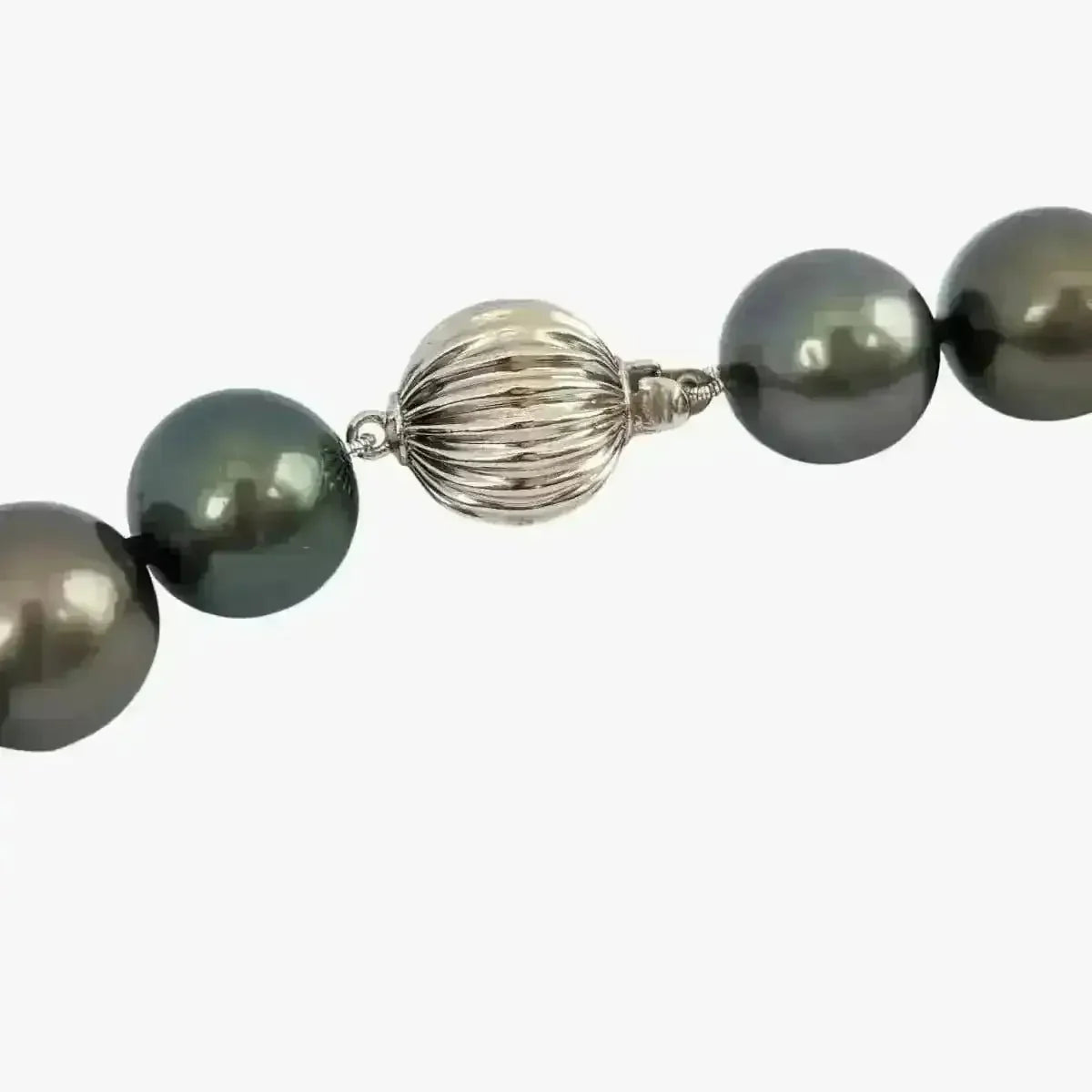 11 - 15mm Dark Aubergine Tahitian Pearl Necklace - Marina Korneev