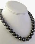 11 - 15mm Dark Aubergine Tahitian Pearl Necklace - Marina Korneev