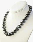 11 - 15mm Dark Aubergine Tahitian Pearl Necklace - Marina Korneev