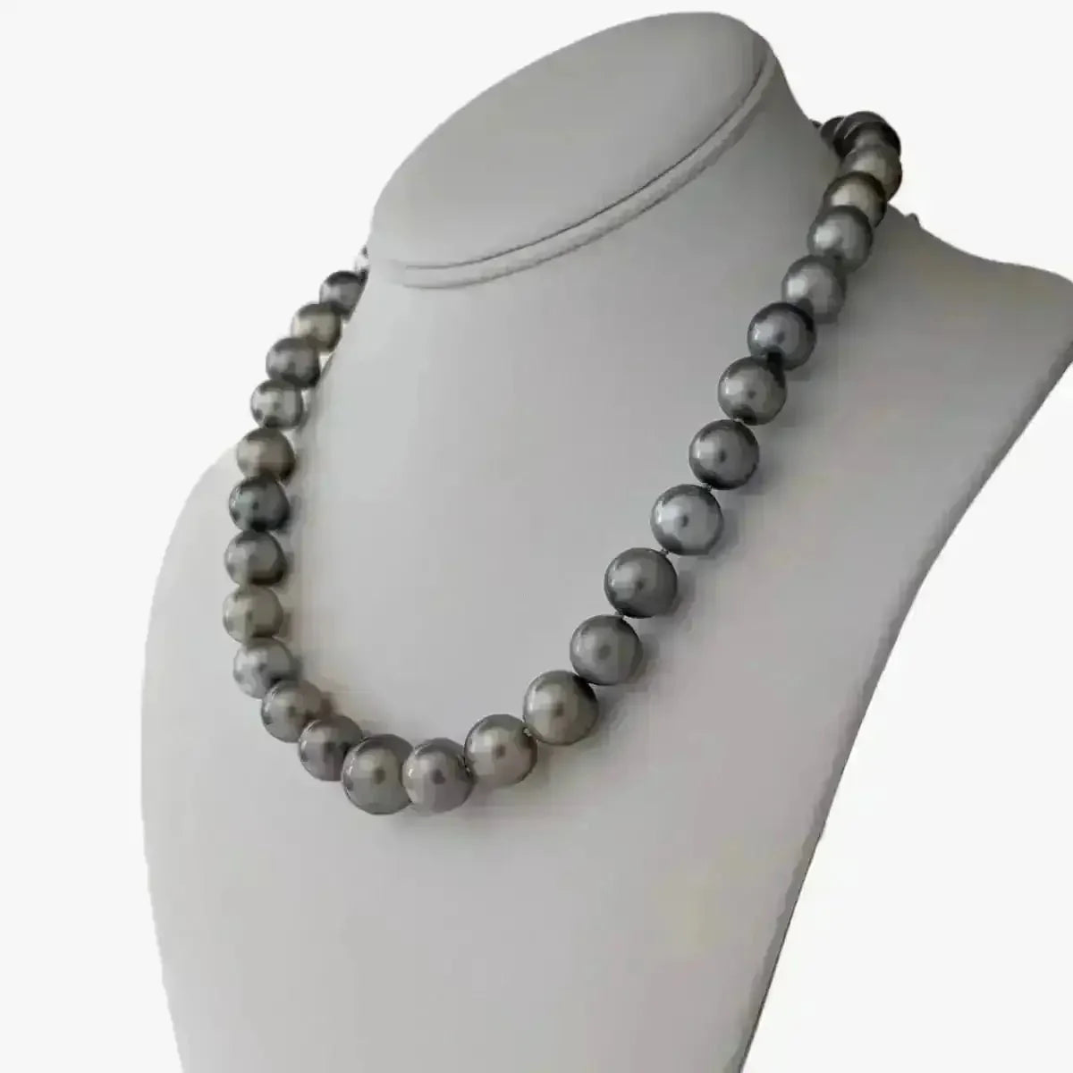 11 - 15mm Light Pastel Tahitian Pearl Necklace - Marina Korneev