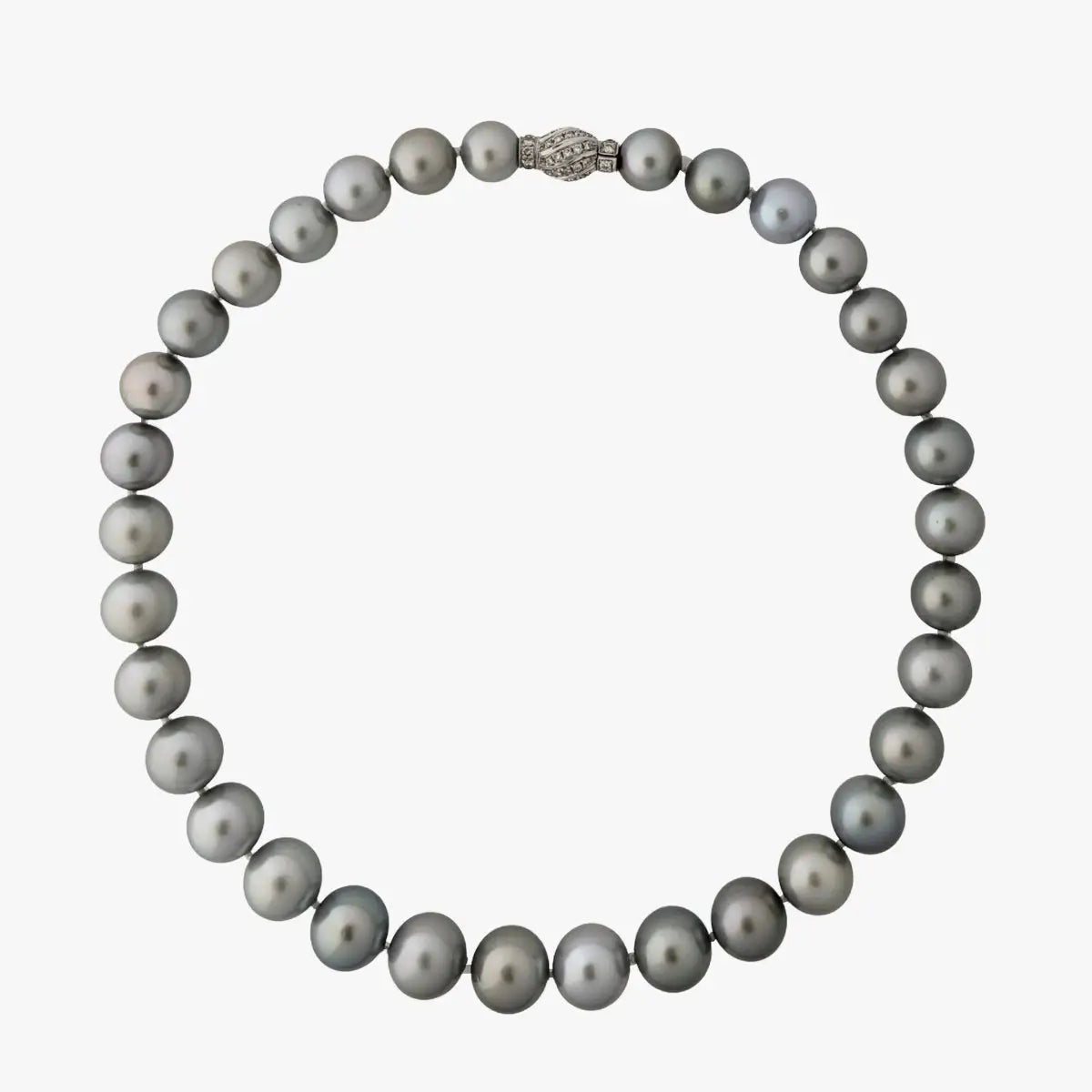 11-15mm Silver Gray Tahitian Pearl Necklace - Marina Korneev Fine Pearls