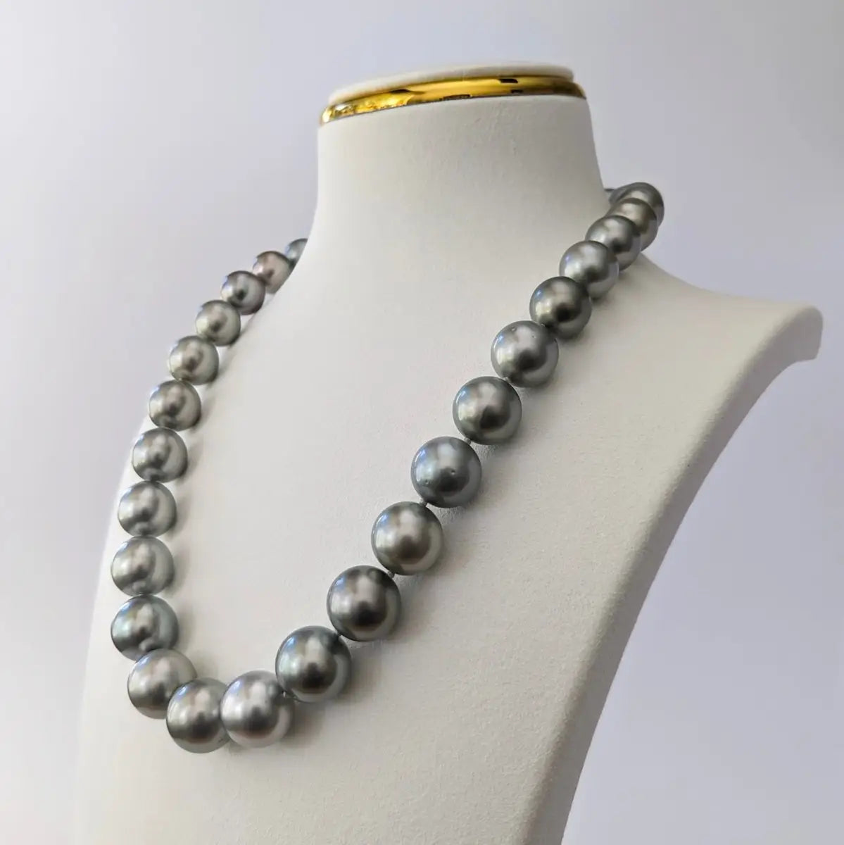 11-15mm Silver Gray Tahitian Pearl Necklace - Marina Korneev Fine Pearls