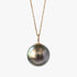 12-13mm Olive Round Tahitian Pearl Pendant - Marina Korneev