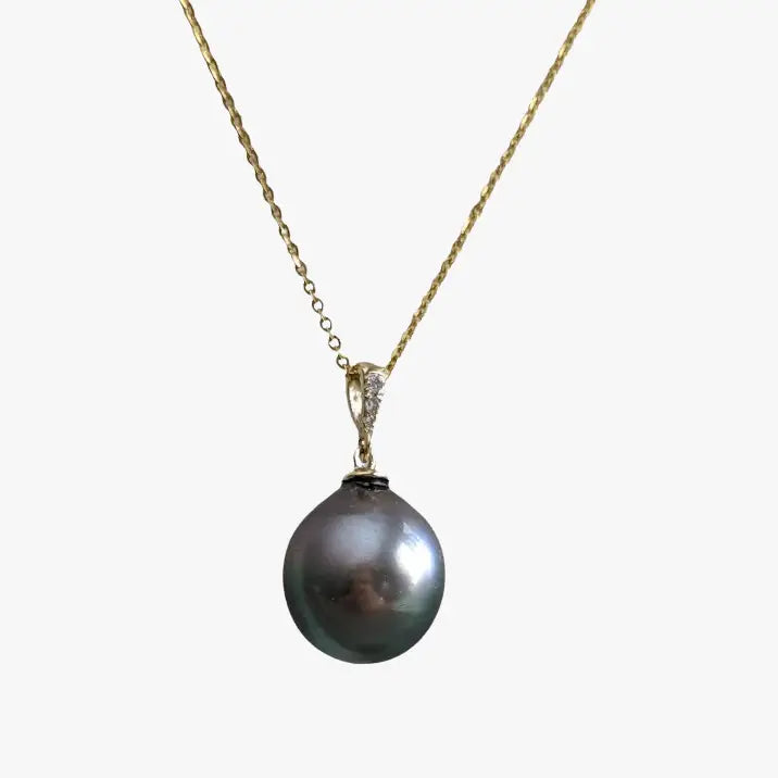 12-13mm Tahitian Pearl Pendant - Marina Korneev Fine Pearls