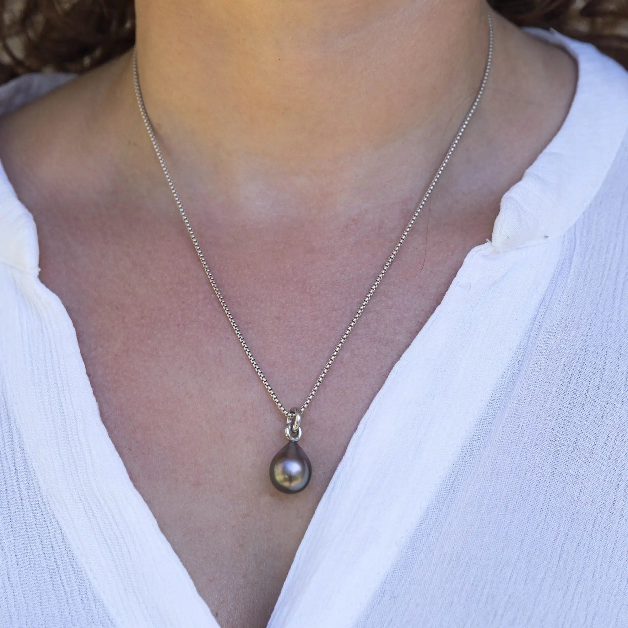 12-13mm Tahitian Pearl Pendant - Marina Korneev Fine Pearls