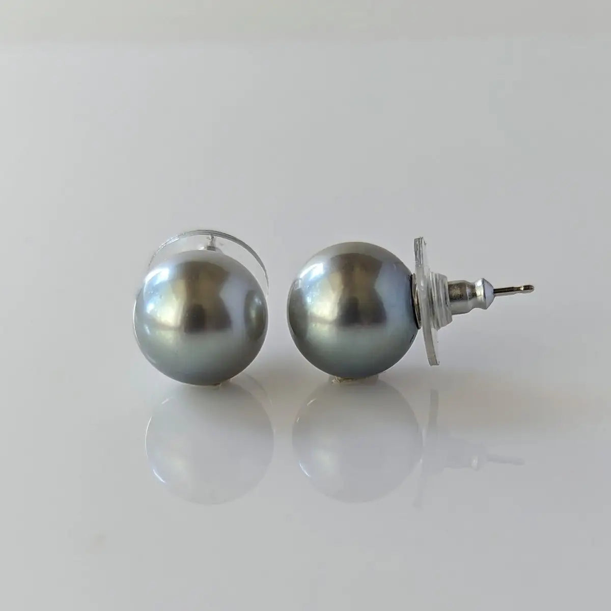 12-13mm Tahitian Pearl Stud Earrings - Marina Korneev Fine Pearls