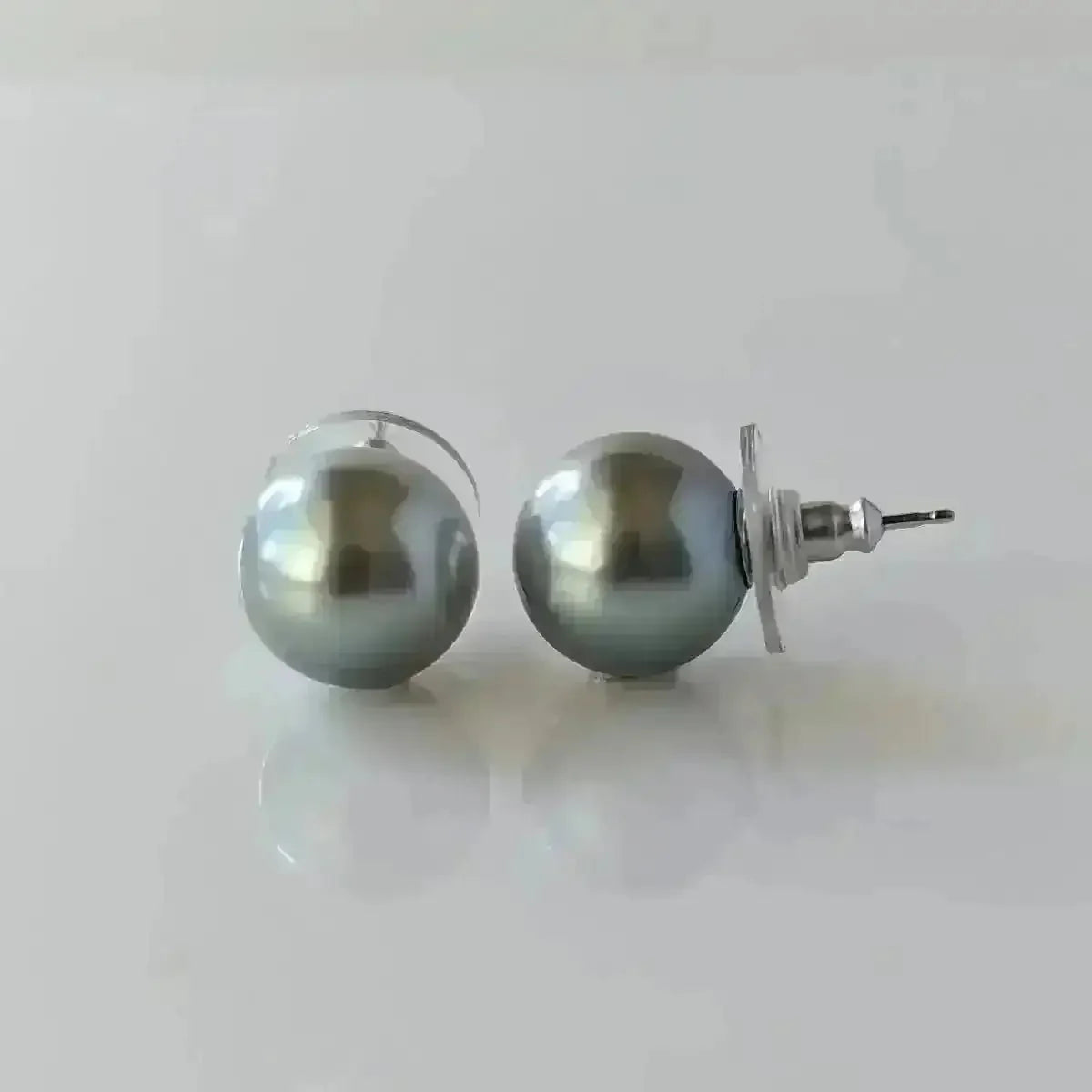 12 - 13mm Tahitian Pearl Stud Earrings - Marina Korneev