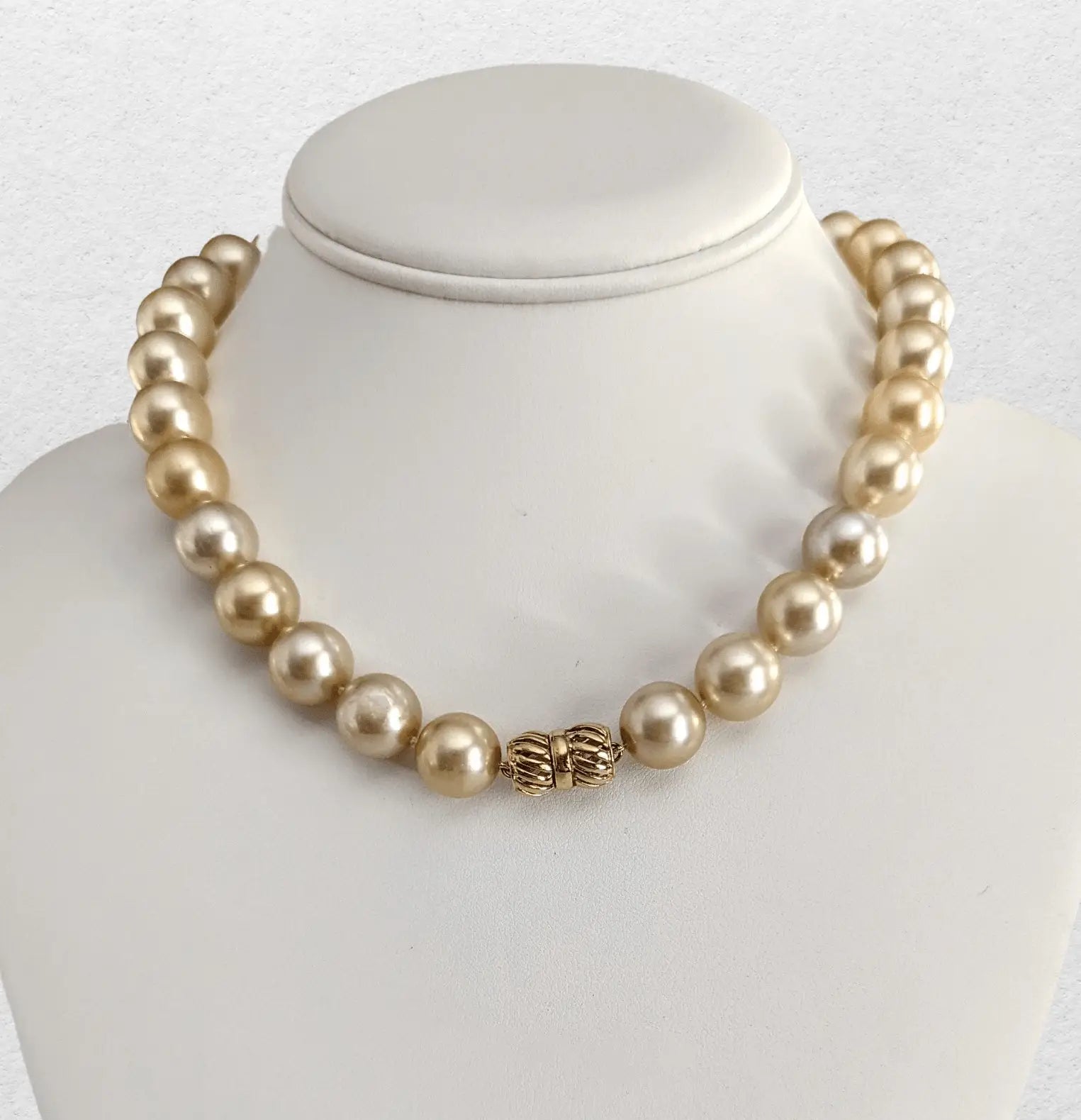 12-14mm GORGEOUS! Golden South Sea Pearl Necklace - Marina Korneev Fine Pearls