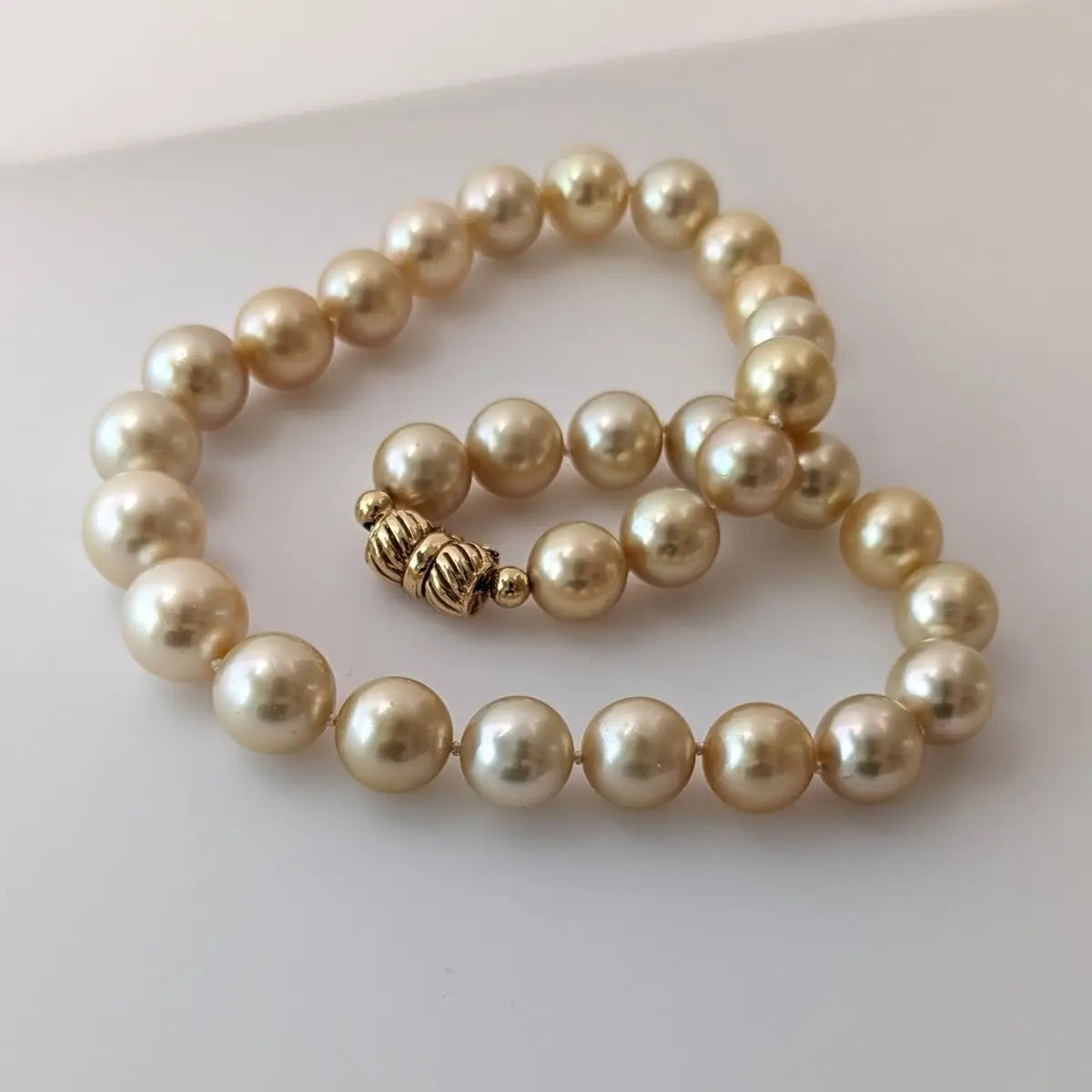 12-14mm GORGEOUS! Golden South Sea Pearl Necklace - Marina Korneev Fine Pearls