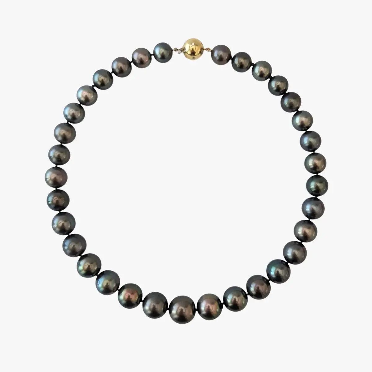 12-16mm Dark Aubergine Tahitian Pearl Necklace - Marina Korneev Fine Pearls